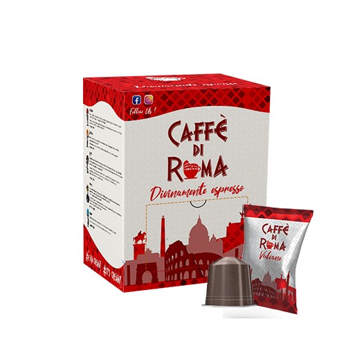 Caffè di Roma Vulcano – 50 Kapseln, Nespresso-kompatibel