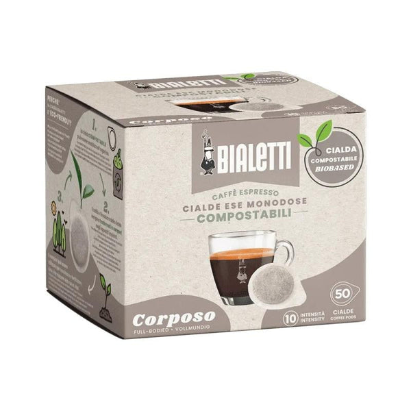 Bialetti Corposo – 50 ESE-Pads 44 mm, kompostierbar