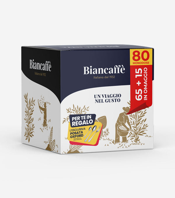 Biancaffè Classica – 80 ESE-Pads 44 mm + Besteckteil gratis
