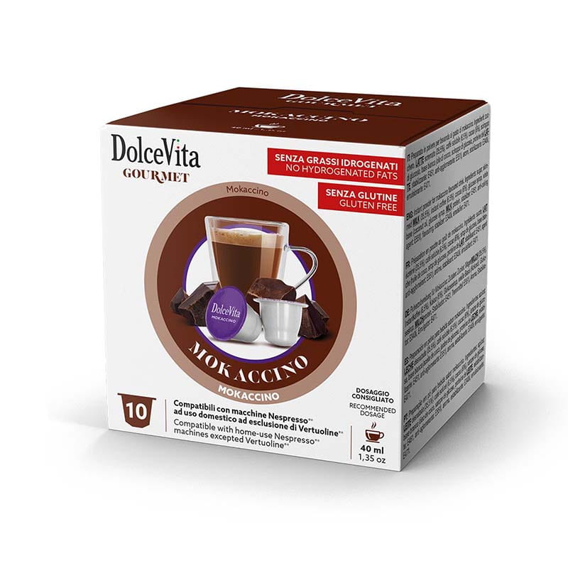 Dolce Vita Gourmet Mokaccino – 10 capsule compatibili Nespresso